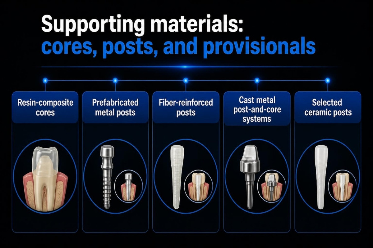 Supporting materials: cores, posts, and provisionals Supporting materials: cores, posts, and provisionals