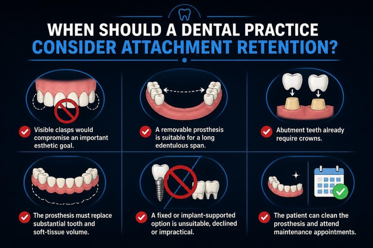 When should a dental practice consider attachment retention? When should a dental practice consider attachment retention?