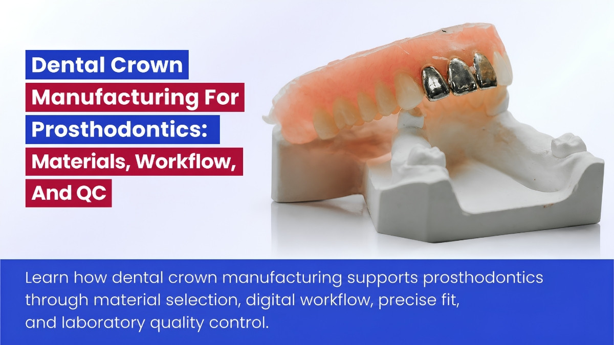 Dental Crown Manufacturing For Prosthodontics: Materials, Workflow, And QC